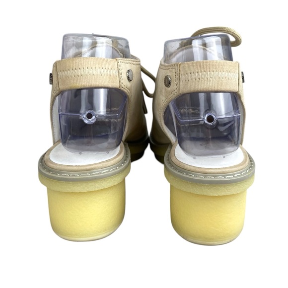 Phillip Lim Open-Toe Platform Chunky Sandal Lace-Up Ivory Beige Leather Boho - Picture 5 of 10